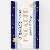 Romantische, sterrenhemel aangepaste verlovingsfee spandoek (Verticaal)