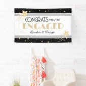 Romantische, sterrenhemel verlovingsaanduiding spandoek (Insitu)