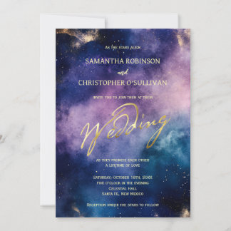 Romantische Sterrennacht Galaxy Wedding Kaart
