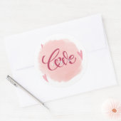 Romantische sticker, Love You Ronde Sticker (Envelop)