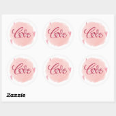 Romantische sticker, Love You Ronde Sticker (Vel)