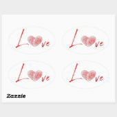 Romantische Stickers voor Valentijnsdag (Vel)