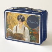 Romantische stijl kunst van het lezen van jongens (Achterkant)