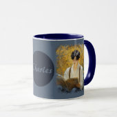 Romantische stijl kunst van het lezen van jongens mok (Voorkant rechts)