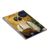 Romantische  stijl kunst van het lezen van jongens notitieboek (Rechterzijde)