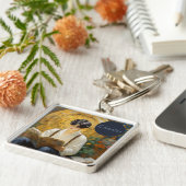 Romantische stijl kunst van het lezen van jongens sleutelhanger (Zijkant)