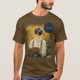 Romantische  stijl kunst van het lezen van jongens t-shirt
