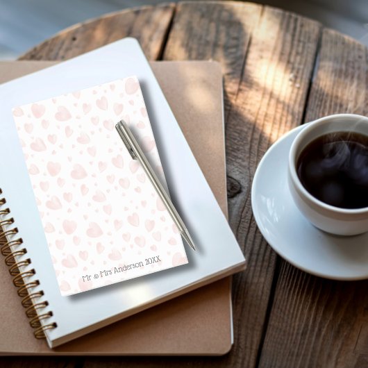 Romantische stijlvolle hart aangepaste namen & jaa post-it® notes