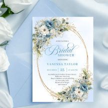 Romantische Stofblauwe Bloemen Bruiloft Feest Uitn