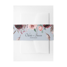 Romantische Stofblauwe en Bourgondische Bloemen Br