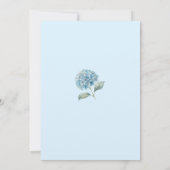 Romantische Stofblauwe Hortensia Watercolor Bruilo Save The Date (Achterkant)