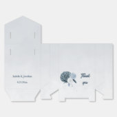 Romantische stoffige blauwe bloemen bruiloft bedankdoosjes (Ongevouwen)