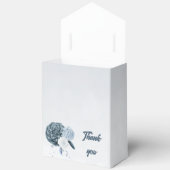 Romantische stoffige blauwe bloemen bruiloft bedankdoosjes (Open)