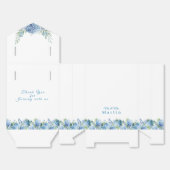 Romantische stoffige blauwe hortensia waterverf br bedankdoosjes (Ongevouwen)