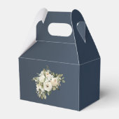 Romantische stoffige blauwe witte rozen bruiloft bedankdoosjes (Achterkant)