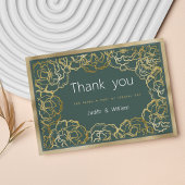 Romantische stoffige groen gouden roos bloemig Dan Kaart