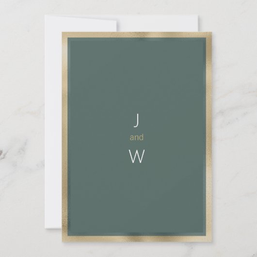 Romantische stoffige groen gouden roos flora Save  Kaart (Achterkant)