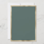 Romantische stoffige groene gouden roos flora Brui Kaart (Achterkant)