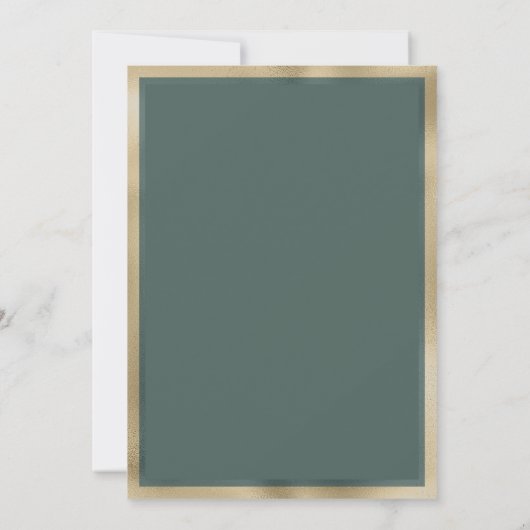 Romantische stoffige groene gouden roos flora Brui Kaart (Achterkant)