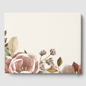 Romantische stoffige roze bruiloft gastenboek (Achterkant)