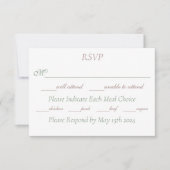 Romantische stoffige roze regency botanische camee RSVP kaartje (Voorkant)