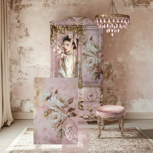 Romantische stoffige roze rood & beige pioen bloem tissuepapier