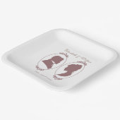 Romantische Stofrose Regency Botanische Cameeën Papieren Bordje (Gebogen)