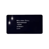 Romantische straat licht blauw retour adres label (Voorkant)