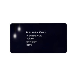 Romantische straat licht blauw retour adres label