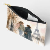 Romantische straatscène van Parijs print Etui (Open)