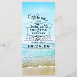 Romantische strand bruiloft programma's
