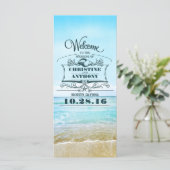 Romantische strand bruiloft programma's (Staand voorkant)