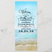 Romantische strand bruiloft programma's (Voorkant)