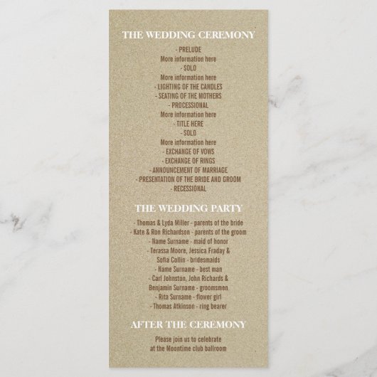 Romantische strand bruiloft programma's met zee sc (Achterkant)