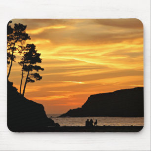 Romantische strand Coast Vivid Sunset in Californi Muismat