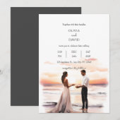 Romantische strand Elopement Ocean Sunset Bruiloft Kaart (Voorkant / Achterkant)