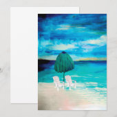 Romantische strand notitie ansichtkaarten. kaart (Voorkant / Achterkant)