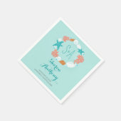 Romantische Strand Schatten Trouwpapier Servetten (Hoek)