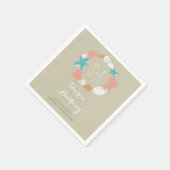 Romantische Strand Schatten Trouwpapier Servetten (Hoek)