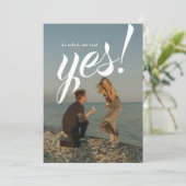 Romantische strand verloving partij uitnodiging (Staand voorkant)