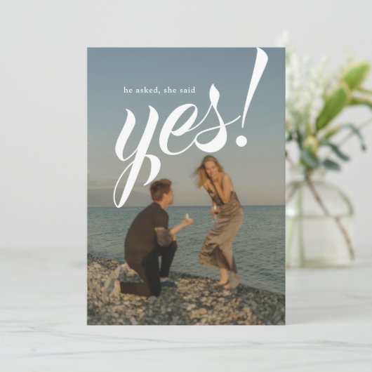 Romantische strand verloving partij uitnodiging (Staand voorkant)