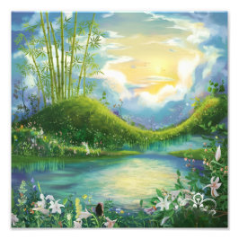 Romantische stranddroom: geloof in jezelf Poster