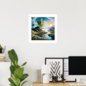 Romantische stranddroom: geloof in jezelf Poster (Thuiskantoor)