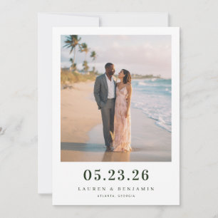 Romantische strandfoto save the date