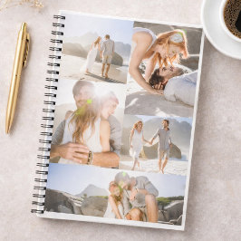 Romantische strandfotocollage notitieboek