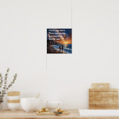 💑 Romantische strandliefde koppel Inspirerende qu Poster (Keuken)
