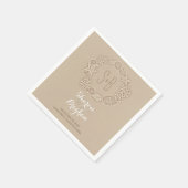 Romantische Strandschatten Zand Trouwpapier Servet (Hoek)