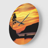 Romantische strandzonsondergang grote klok (Hoek)