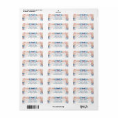 Romantische strikken en bloemen etiket (Full Sheet)