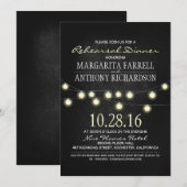 Romantische string lichten krijtbord repetitie din kaart (Voorkant / Achterkant)